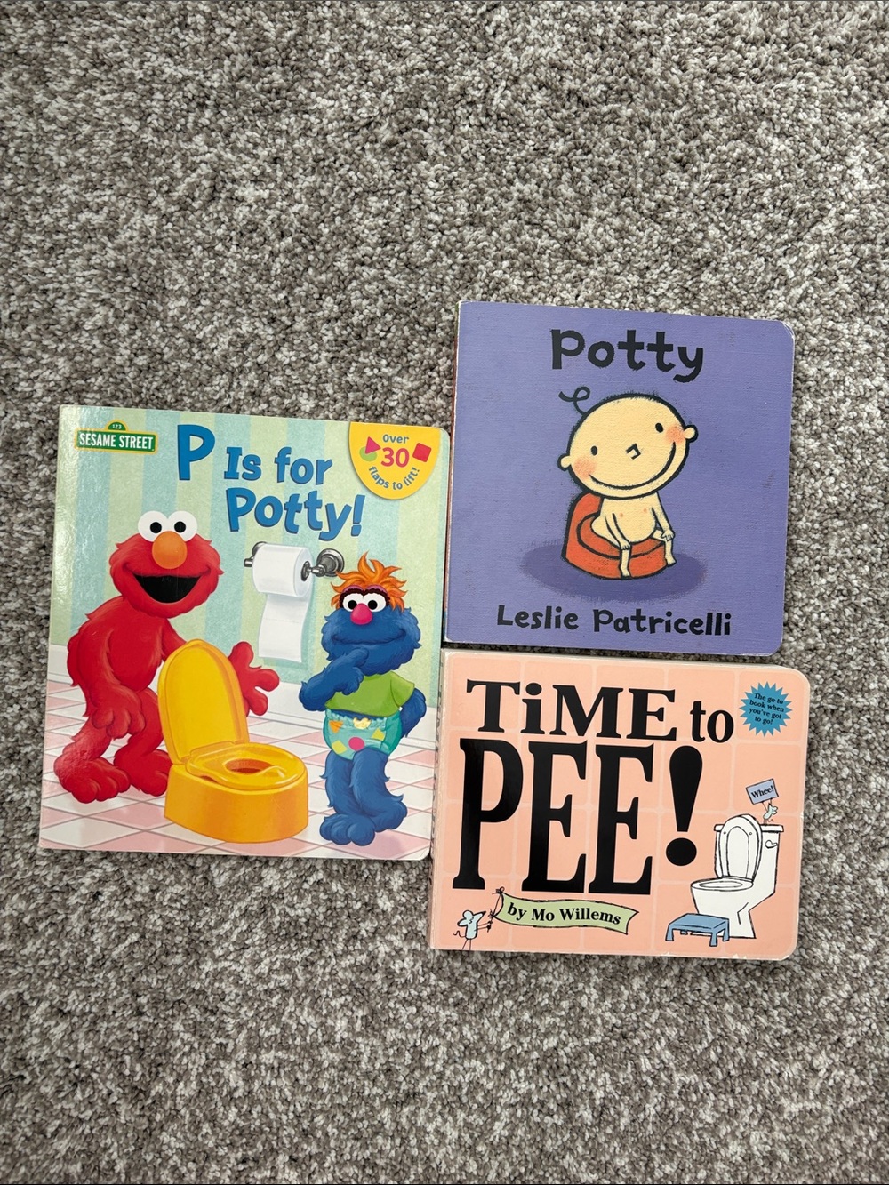 Potty Board Books by Mo Willems, Leslie Patricelli & Sesame Street